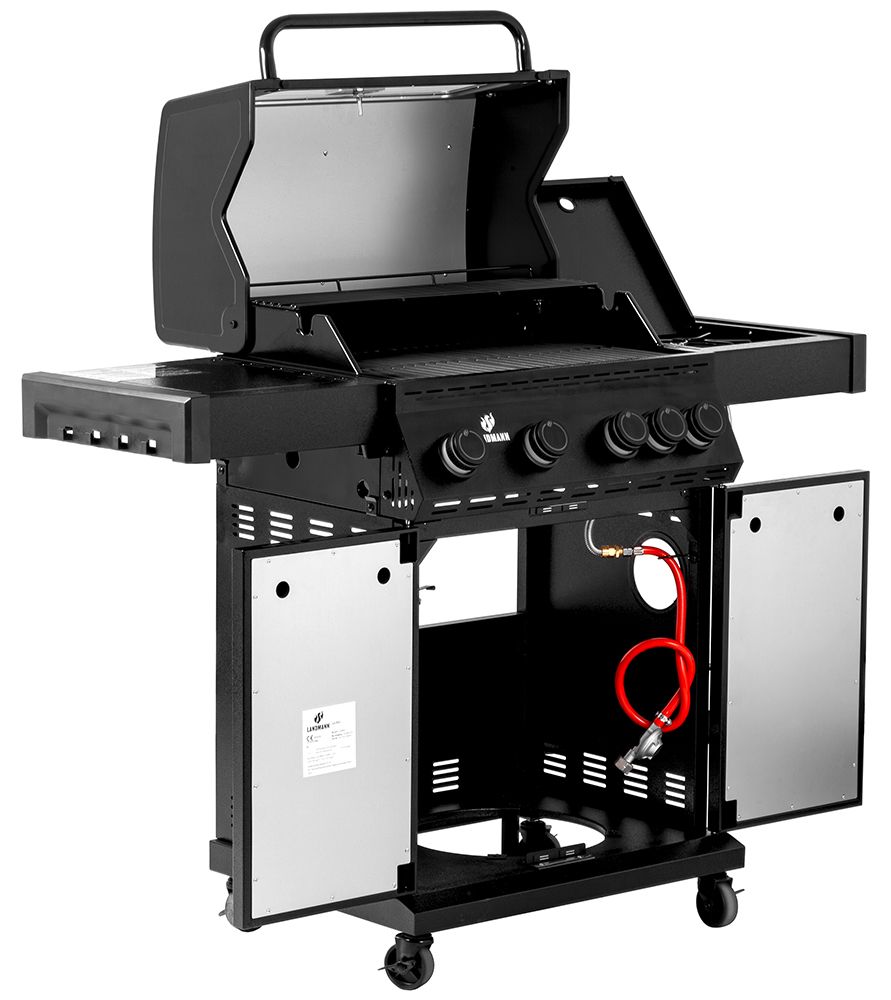 Grill gazowy BLACK 3.1 COOK z żeliwem i POKROWCEM - 15485