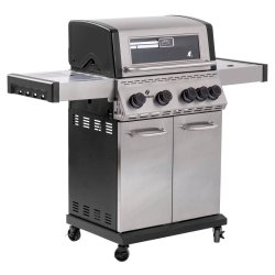 Grill gazowy BLACK 4.1 INOX COOK z żeliwem 15482