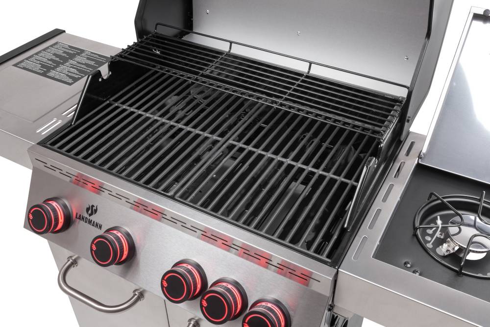 Grill gazowy BLACK 4.1 INOX COOK z żeliwem 15482