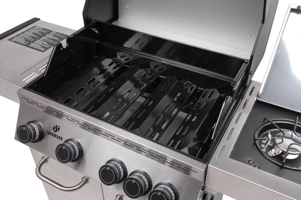 Grill gazowy BLACK 4.1 INOX COOK z żeliwem 15482