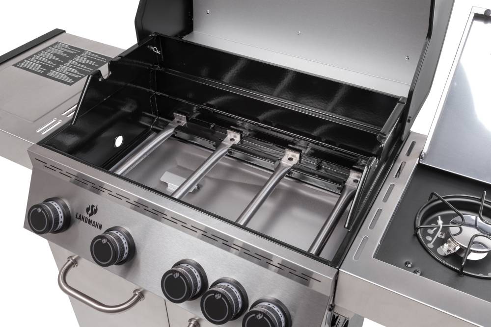 Grill gazowy BLACK 4.1 INOX COOK z żeliwem 15482