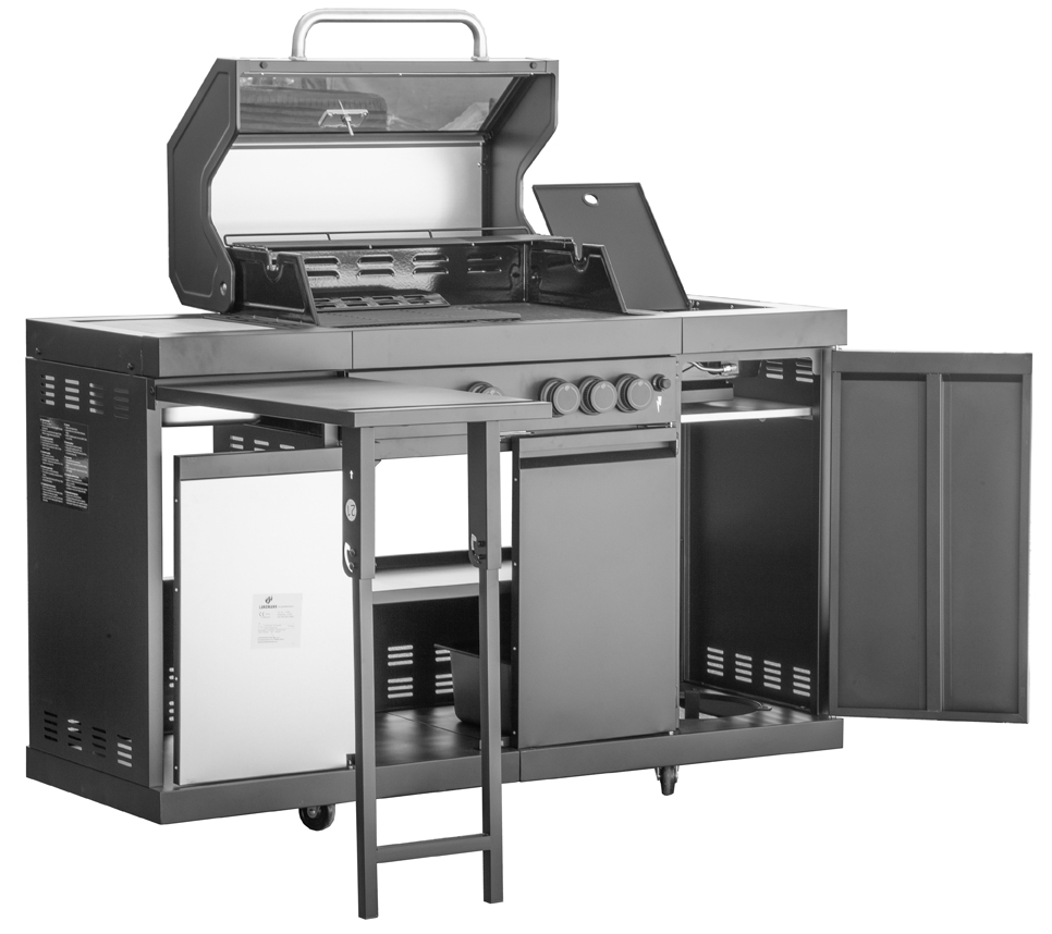 Grill gazowy kuchnia czarny Landmann Black Pearl 4 - 15496