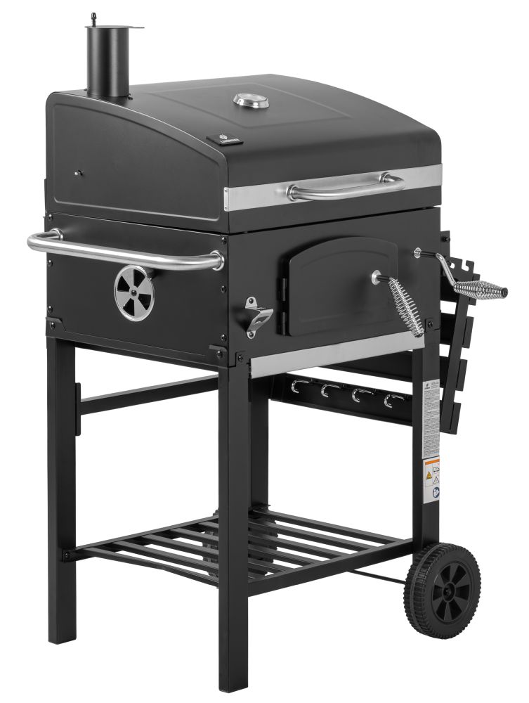 Grill wózek COMFORT BASIC z żeliwnym rusztem modularnym i kominem - 11524