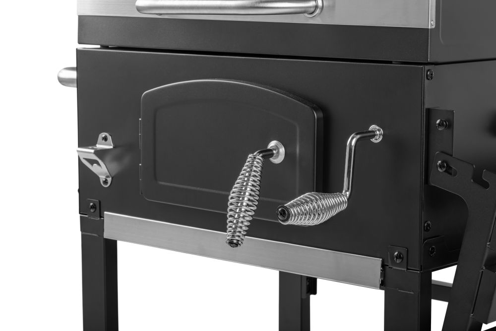 Grill wózek COMFORT BASIC z żeliwnym rusztem modularnym i kominem - 11524