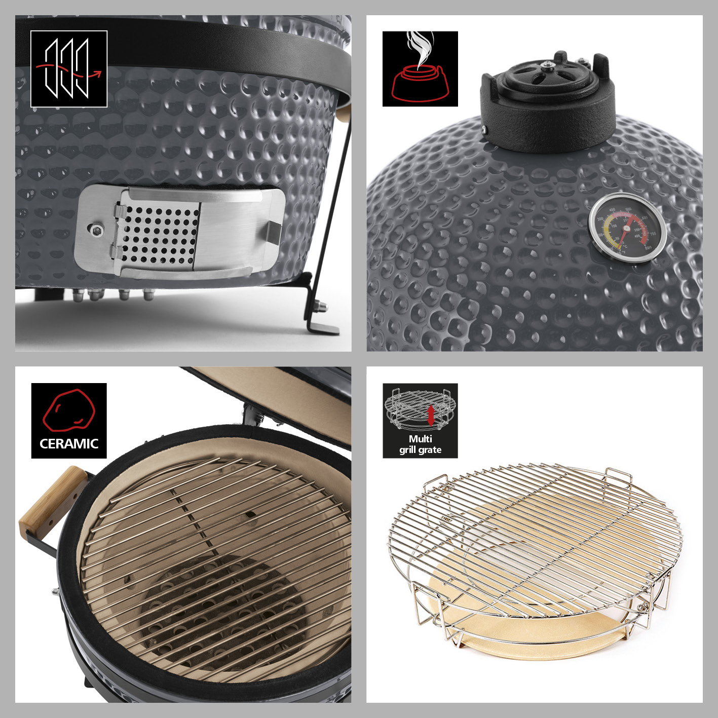 Grill ceramiczny Kamado 16 - calowy 00572