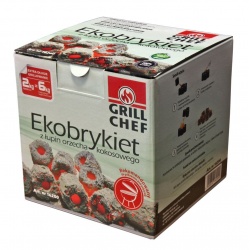 Ekobrykiet  kokosowy 2 kg, Grill Chef - 16200